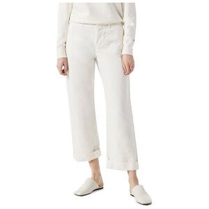 Frame Le tomboy white cropped trousers
